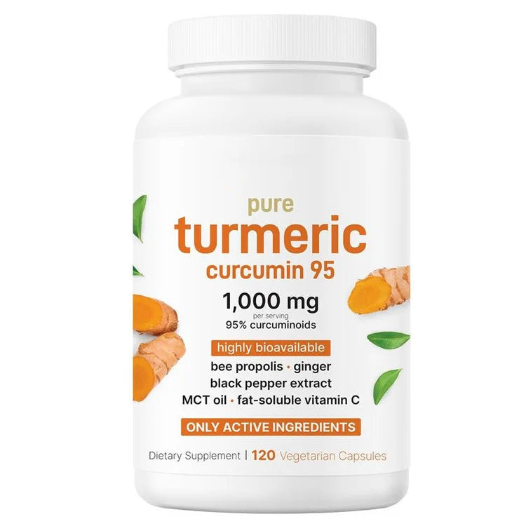 High Quality Turmeric Curcumin Capsules Curcumin 1000Mg- with 95% Curcuminoids - Brain Cognitive & Digestive Health, Antioxidant