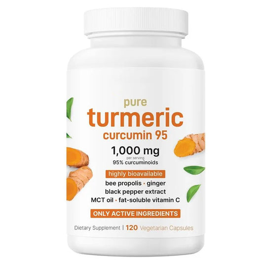 High Quality Turmeric Curcumin Capsules Curcumin 1000Mg- with 95% Curcuminoids - Brain Cognitive & Digestive Health, Antioxidant
